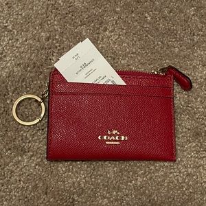 Coach red cardholder